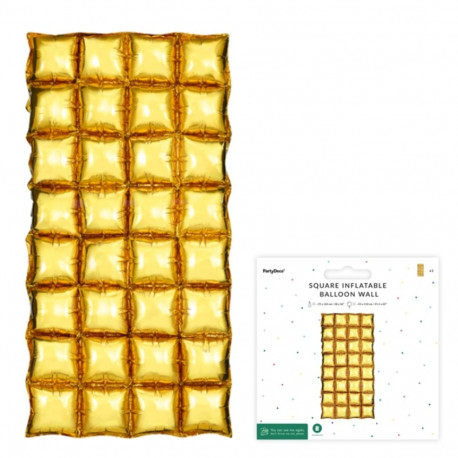 PartyDeco fooliumist õhupall-kardin kuld 72x143 cm