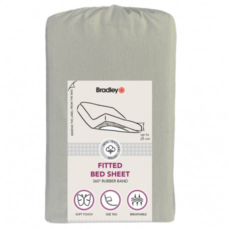 Bradley kummiga voodilina, 160 x 200 x 25 cm, tekstiilist kotis, merihall