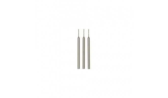 Proxxon precision drill bit set – 0.5 mm diameter, tungsten vanadium HSS, 3 pieces, 2.35 mm shank