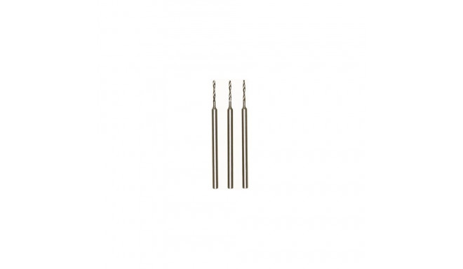 Proxxon micro drill bit set – 1.0 mm HSS tungsten-vanadium, shank Ø 2.35 mm, pack of 3