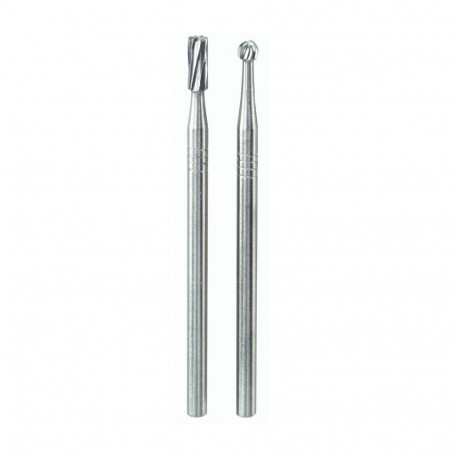 Proxxon tungsten-carbide rotary milling bits set – cylindrical and ball-nose cutters, Ø 2.3 mm, prec