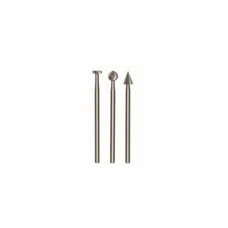 Proxxon Tungsten Vanadium Milling Bits MICROMOT 28720 – 3 pcs, assorted shapes