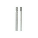 Tungsten vanadium milling bits, 2 pcs., cylindrical, 3 mm