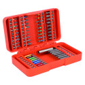 Bit set 1/4" 54 pcs colour coded,PH,PH2G,PZ,SL,Hex,TORX,