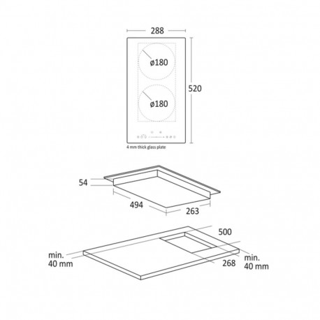 Built-in induction hob Scandomestic