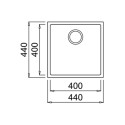 Sink Teka Square 40.40TG arctic white