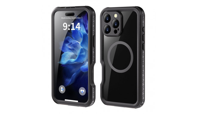 Case for iPhone 16 PRO MAX Shellbox GT waterproof MagSafe compatible black