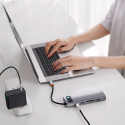 BASEUS HUB 9in1 Type C to 3x USB3.0 / HDMI / Typ C PD / RJ45 / microSD/SD / VGA CAHUB-CU0G