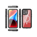 Waterproof case SHELLBOX DOT compatible with MagSafe for IPHONE 15 Pro Max black