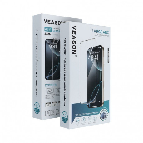 6D Veason Pro Glass (SET 10in1) - for Iphone 12 / 12 Pro black