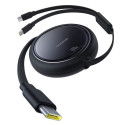 BASEUS retractable cable 2in1 Type C to 2 x Type C 100W 1 m black