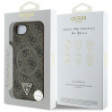 GUESS case for IPHONE 16e compatible with MagSafe GUHMPSE4P4TDPW (PU 4G RingTriangle Logo) brown