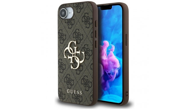 GUESS case for IPHONE 16e (SE 4 2025) GUHCPSE44GMGBR (4G PU Big Logo) brown