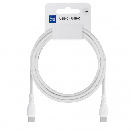 Cable USB C to USB C Blue Star 3A 60W ECO 1 m PJ73-13-3 white