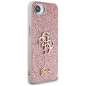 GUESS case for IPHONE 16e GUHCPSE4HG4SGP (Fixed Glitter Big 4G) pink