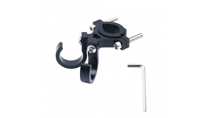 Hook for shopping with two loops for bike / scooter aluminum FS366-005 black