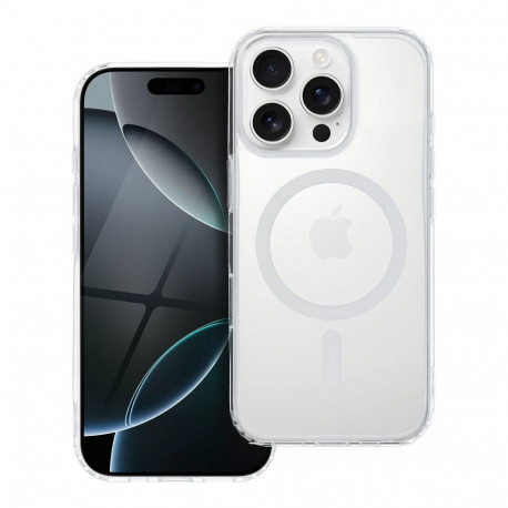 Case for iPhone 13 PRO MAX Drop Glue Colorful Ring Mag Cover compatible with MagSafe white