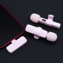 Wireless lavalier microphone Lightning double (2 in set) K1 pink