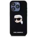 KARL LAGERFELD case for IPHONE 15 Pro compatible with MagSafe KLHMP15LSKHPPLK (SIL KL Head Print) bl