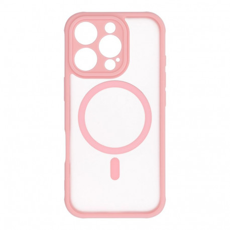 Case for iPhone 16 PRO Full Matte Mag Cover compatible with MagSafe light pink