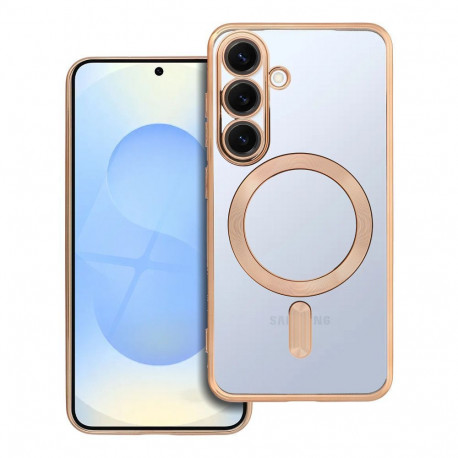 Case for Samsung S25 Electro Mag Cover compatible with MagSafe gold