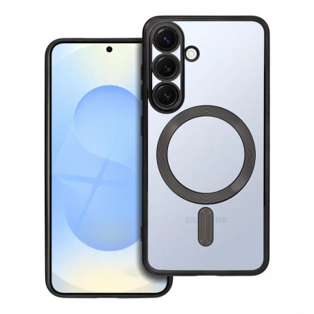 Case for Samsung S25 Electro Mag Cover compatible with MagSafe black