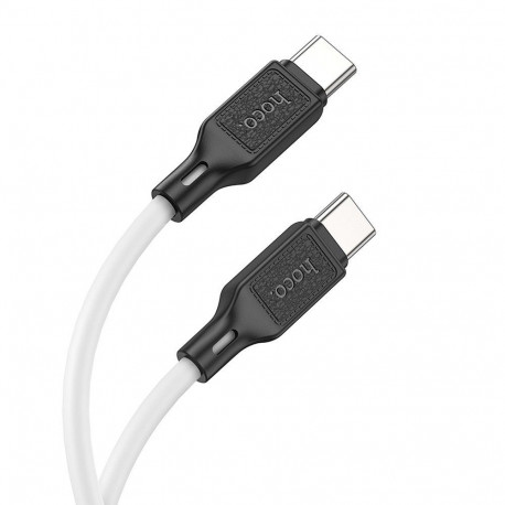 Cable USB C to USB C Hoco 3A 60W 1 m X90 white