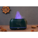 Colorful flame aromatherapy machine / humidifier / diffuser Art Deco model HZ005 dark green