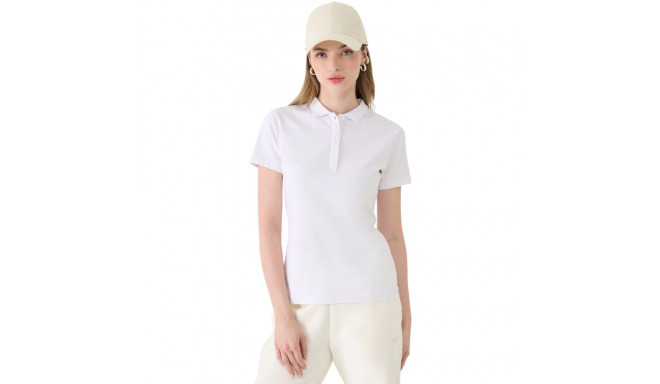 Koszulka damska polo 4F F514 biała 4FWMM00TPTSF514 10S  2XL