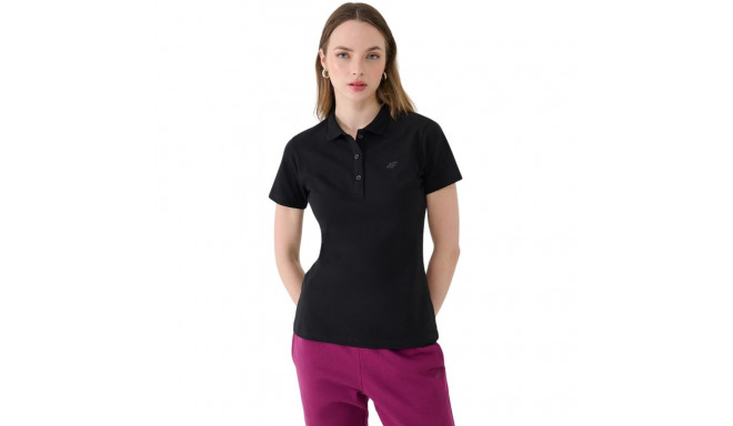 Koszulka damska polo 4F F365 głęboka czerń 4FWMM00TPTSF365 20S  XL