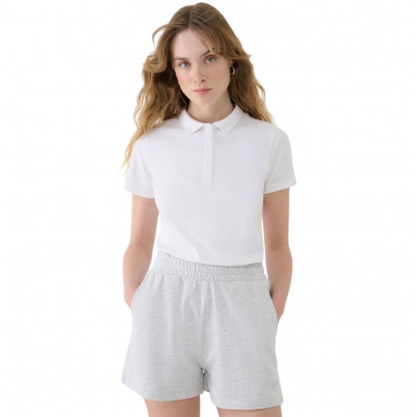 Koszulka damska polo 4F F365 biała 4FWMM00TPTSF365 10S 2XL