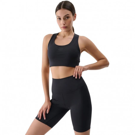 Legginsy damskie 4F F019 głęboka czerń 4FRSS25TFSTF019 20S S