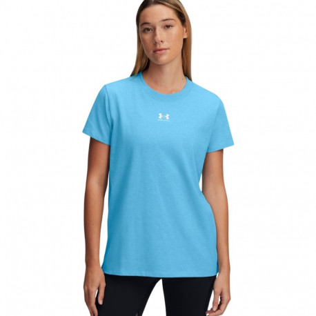 Koszulka damska Under Armour Rival Core SS jasnoniebieska 1383648 453  XS