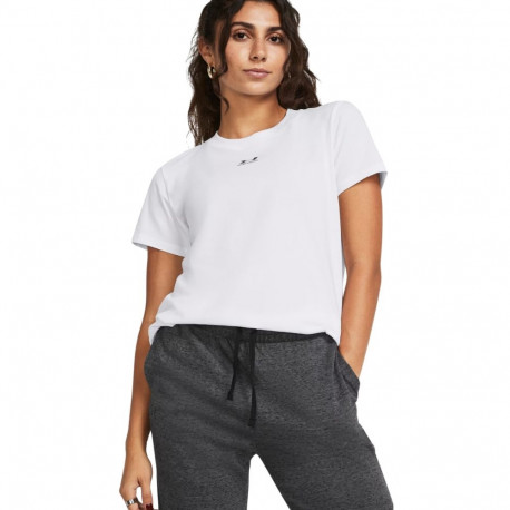 Koszulka damska Under Armour Rival Core SS biała 1383648 100 XL