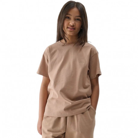 Koszulka dla dziewczynki 4F F2326 beżowa 4FJWSS25TTSHF2326 83S  158cm