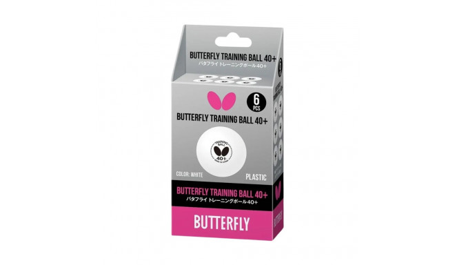 Piłeczki do ping ponga Butterfly 6 szt. białe