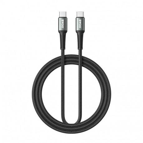 BWOO kaabel USB-C - USB-C Braided 60W 3m, must