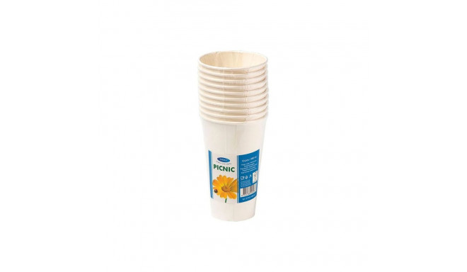 Cardboard cups SMILE 240ml white 10 pcs