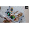 Transparent storage box with lockable lid 400x300x180mm 15L