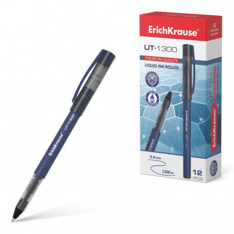 Rollerball pen ErichKrause UT-1300 Stick Classic 0.7, ink color: black (box 12 pcs.)