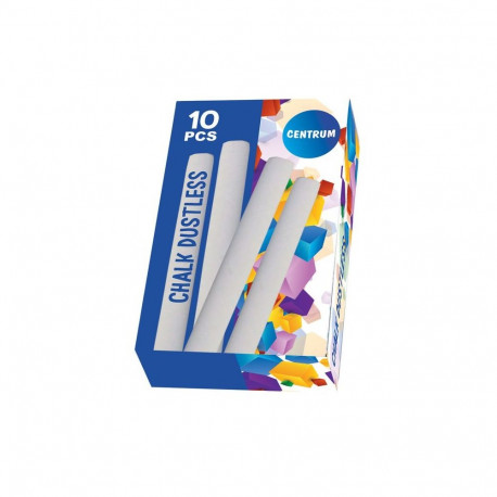 School chalk white dustless 10pcs.