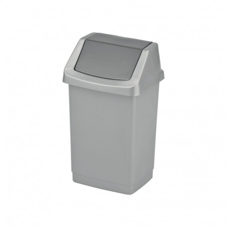 Trash 9L with movable lid Swing white