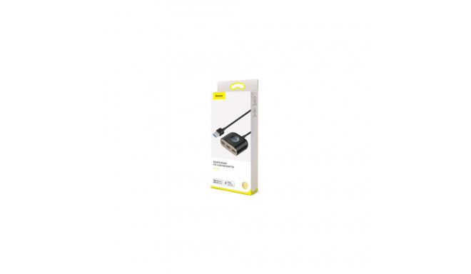 Baseus HUB Square round 4in1 USB Adapter USB3.0*1 + USB2.0*3 1m Black (CAHUB-AY01)