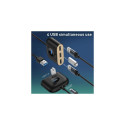 Baseus HUB Square round 4in1 USB Adapter USB3.0*1 + USB2.0*3 1m Black (CAHUB-AY01)