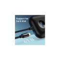 Baseus HUB Square round 4in1 USB Adapter USB3.0*1 + USB2.0*3 1m Black (CAHUB-AY01)