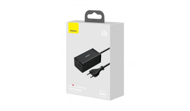 Baseus Travel Charger GaN5 Pro Fast Charger C+C+U+HDMI with Power Cable 1.5m + Type-C to Type-C cabl
