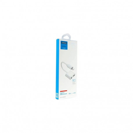 Joyroom Adapter Lightning to Lightning/ 3.5mm Mini Jack, 0.12m, White (S-Y104)