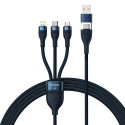 Baseus Universal Flash Series II 3-in-1 Fast Charging Data Cable (USB-A to Micro + Lightning + Type-