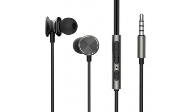 Joyroom Earphone Wired, In-Ear Headphones with Remote and Microphone, 3.5mm Jack, Dark Gray (JR-EW03