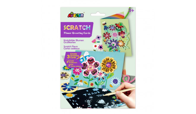 AVENIR Scratch Greeting Card Flowers